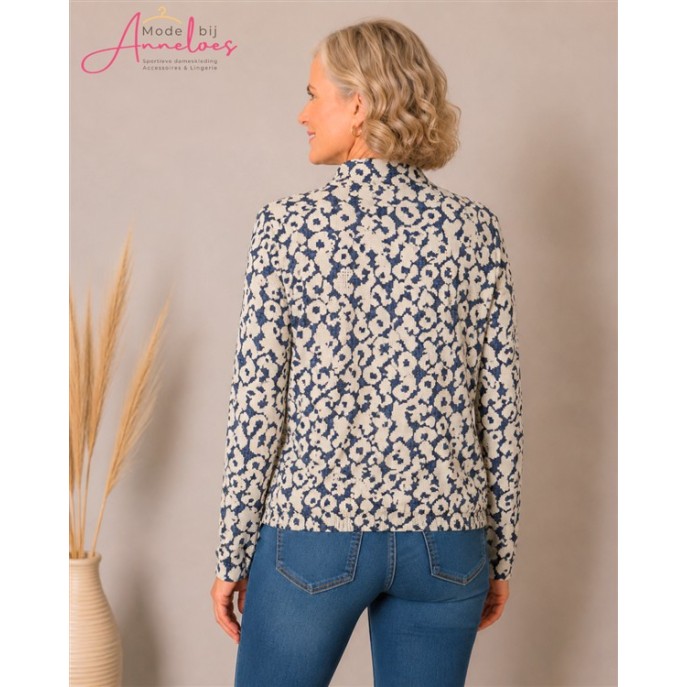 Leona per Donna blouson shirt 2017 Blauw Leona per Donna blouson shirt 2017 Blauw